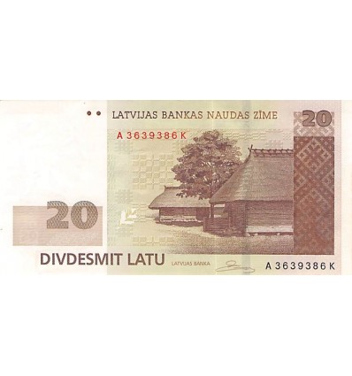 20 Latu Lettonie 2009