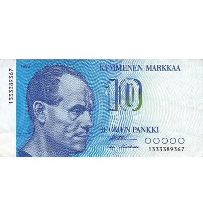 10 Markkaa Finlande 1986