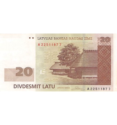 20 Latu Lettonie 2009
