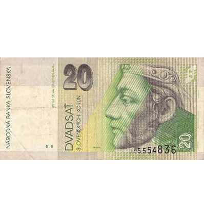 20 Couronnes Slovaquie 1999