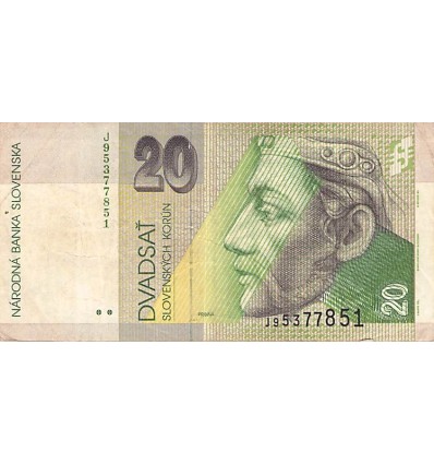 20 Couronnes Slovaquie 2001