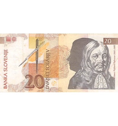 20 Tolarjev Slovénie 1992