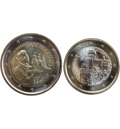 1€ et 2€ Saint Marin 2024 - Nouveau Visuel