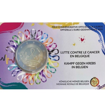 2 Euros Belgique 2024 L.Fr - Lutte contre le Cancer