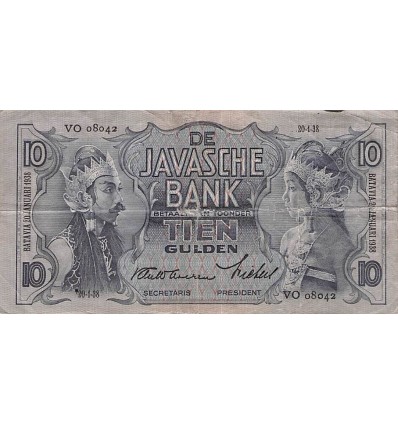 10 Gulden Indes Hollandaises 1938