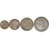 Série de 4 Monnaies Georges V - Grande Bretagne Argent