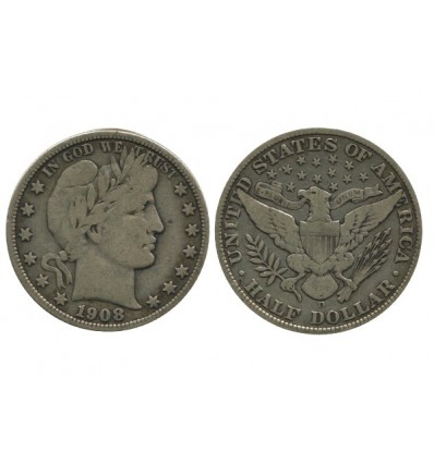 1/2 Dollar Barber Etats - Unis Argent