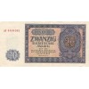 20 Deutsche Mark Allemagne République Démocratique 1955