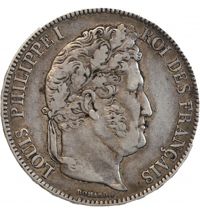 5 Francs Louis-Philippe Ier Tête Laurée Tranche en Relief