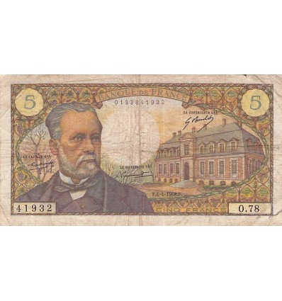 5 Francs Pasteur France 1968
