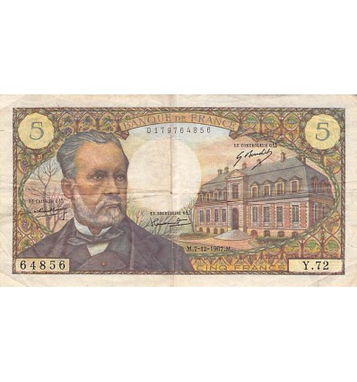 5 Francs Pasteur France 1967