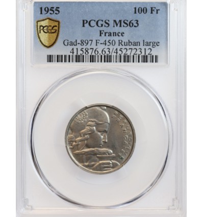 100 Francs Cochet 1955 PCGS MS63