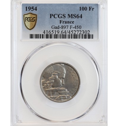 100 Francs Cochet 1954 PCGS MS64