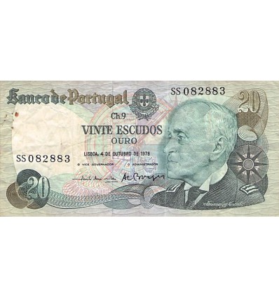 20 Escudos Portugal 1978