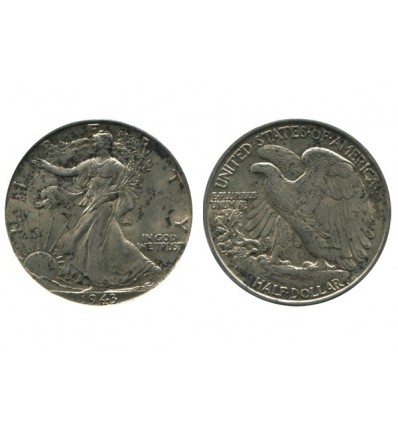 1/2 Dollar Liberte Etats - Unis Argent