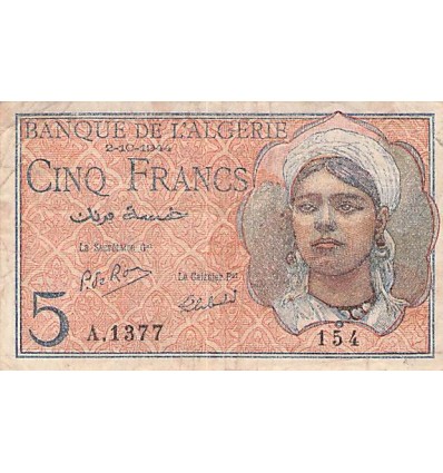 5 Francs Algérie 1944