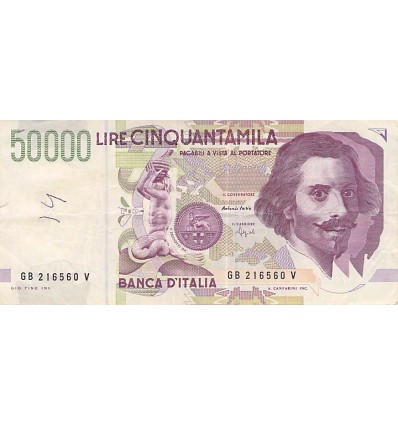 50 000 Lire Italie 1992