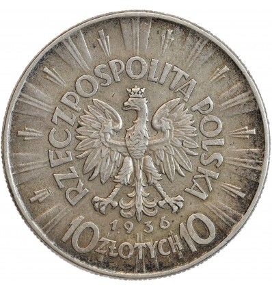 10 Zloty Josef Pilsudski Pologne Argent