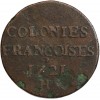 Neuf Deniers Colonies Françoises Louis XV