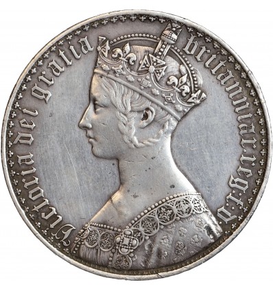 1 Couronne Victoria Type Gothique - Grande Bretagne Argent