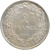 2 Francs Albert Ier Légende Française - Belgique Argent