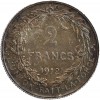 2 Francs Albert Ier Légende Française - Belgique Argent