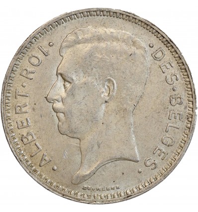 20 Francs Albert Ier Légende Française - Belgique Argent