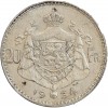20 Francs Albert Ier Légende Française - Belgique Argent