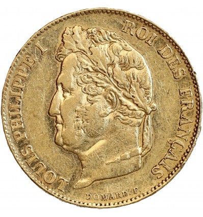 20 Francs Louis-Philippe Ier Tête Laurée