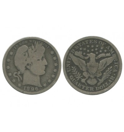 1/4 Dollar Barber Etats - Unis Argent