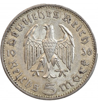 5 Marks Hindenbourg - Allemagne Argent