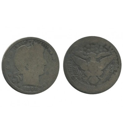 1/4 Dollar Barber Etats - Unis Argent