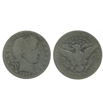 1/4 Dollar Barber Etats - Unis Argent