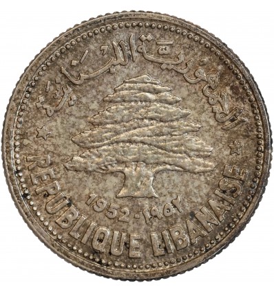 50 Piastres - Liban Argent