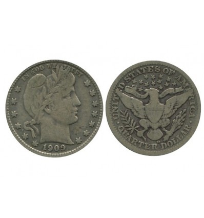 1/4 Dollar Barber Etats - Unis Argent