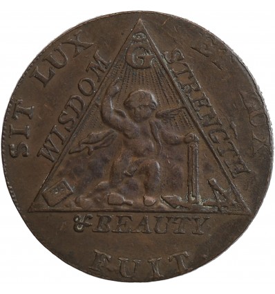 1/2 Penny Franc-Maconnique Middlesex - Grande Bretagne