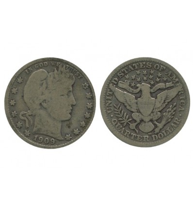 1/4 Dollar Barber Etats - Unis Argent