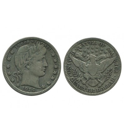 1/4 Dollar Barber Etats - Unis Argent