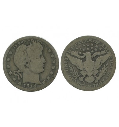 1/4 Dollar Barber Etats - Unis Argent