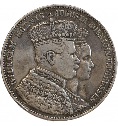 1 Thaler Couronnement de Guillaume Ier et Augusta - Allemagne Prusse Argent