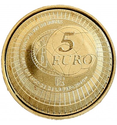 5 Euros Or Coupe du Monde de Football FIFA Brésil
