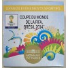 5 Euros Or Coupe du Monde de Football FIFA Brésil