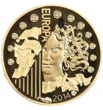 5 Euros Or Europa 2014 - Coopération Spatiale Européenne