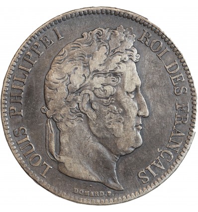 5 Francs Louis-Philippe Ier Tête Laurée Tranche En Relief