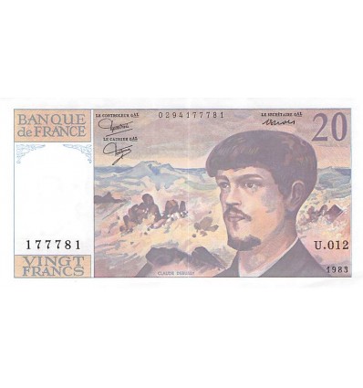 20 Francs Debussy 1983