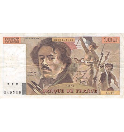 100 Francs Delacroix (type modifié) France 1979