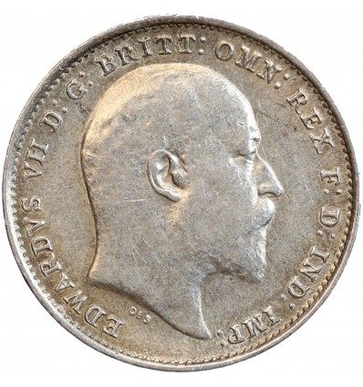 3 Pence Edouard VII - Grande Bretagne Argent