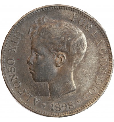 5 Pesetas Alphonse XIII 3ème type Espagne Argent