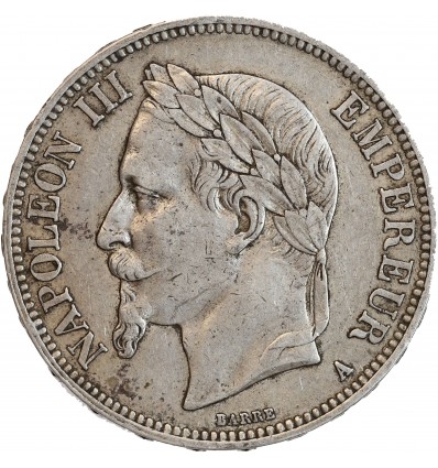 5 Francs Napoléon III Tête Laurée Second Empire