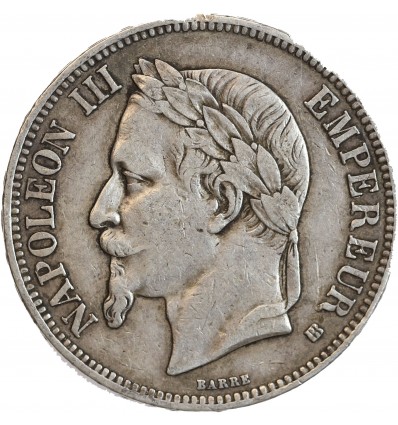 5 Francs Napoléon III Tête Laurée Second Empire